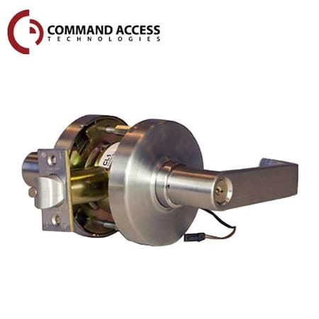 Command Access Low Energy Storeroom Clutching Lever Fail Safe 24V Satin Chrome CAT-CL180LE-EL-L6-24V-626-SC